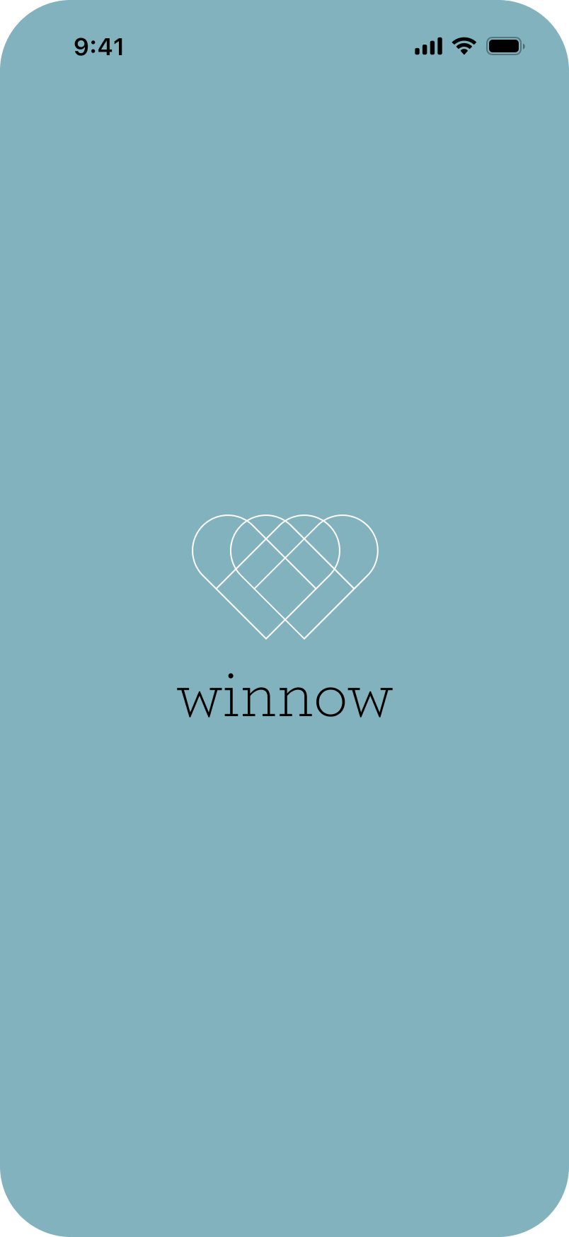 Winnow splash screen